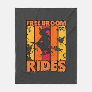 Gratis Kvast Resor Halloween Flygande Häxa Spök Fl Fleecefilt