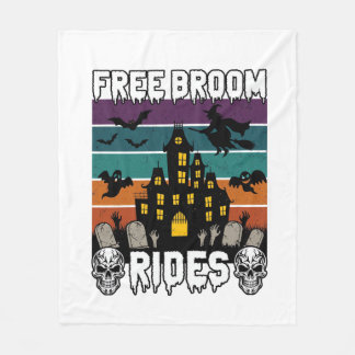Gratis Kvast Resor Halloween Spökhus Häxa Sku Fleecefilt