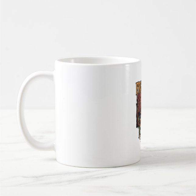 Gratis kvastturer Halloween häxa katt skallar_1 Kaffemugg (Vänster)