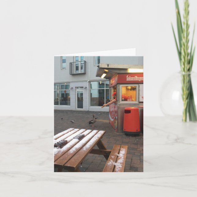 gratis lunch tack du notecard kort (Framsida)