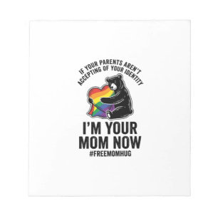 Gratis Mamma Hug Björn Pride Vintage T-Shirt Desig Anteckningsblock