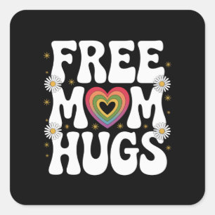 Gratis Mamma Hug Transpersonell Lesbisk Gay HBT St Fyrkantigt Klistermärke