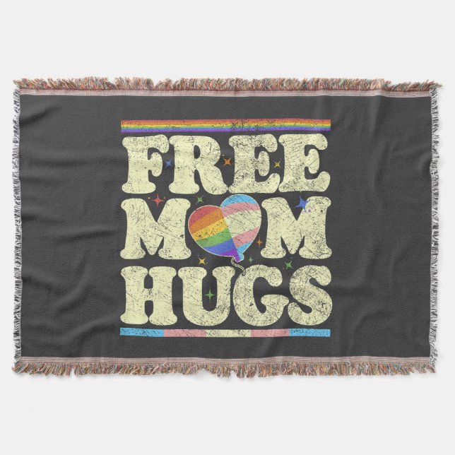 Gratis Mamma Kram Hbtq Stolthet Filt (Framsidan)