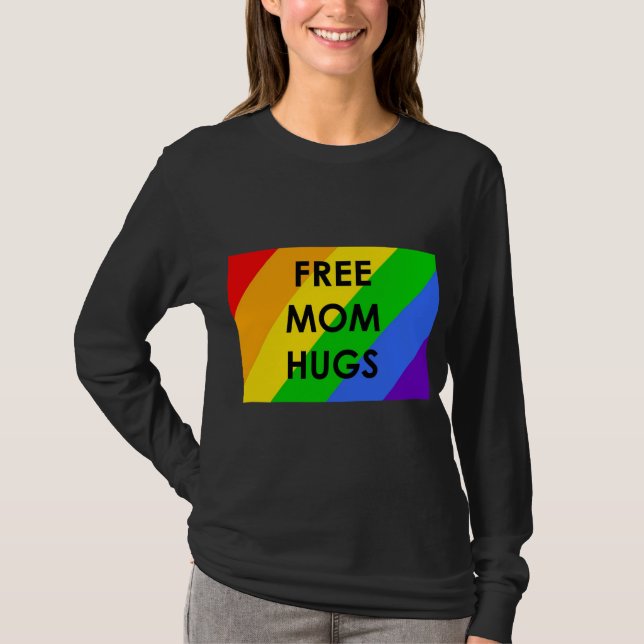 Gratis Mamma Kram Långärmad T Shirt (Framsida)