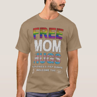 Gratis Mamma Kram med Pride rolig T Shirt