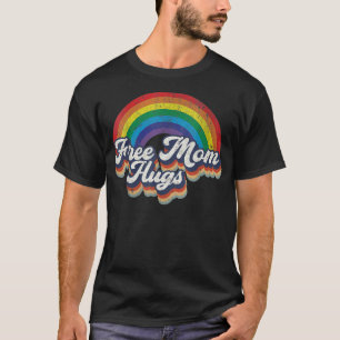 Gratis Mamma Kram T-shirt Regnbåge Hjärta HBTQ Sto
