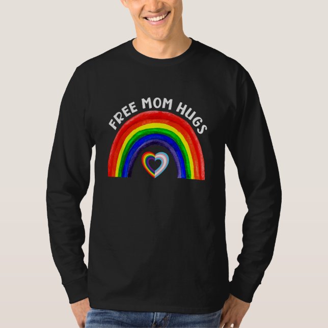 Gratis Mamma Kramar HBT Regnbåge Och Transpersonel T Shirt (Framsida)