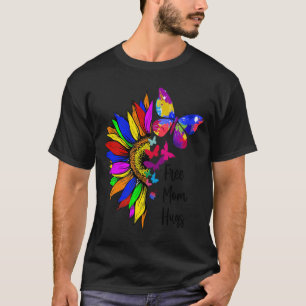 Gratis Mamma Kramar Regnbåge Hjärta HBTQ Flagga HB T Shirt