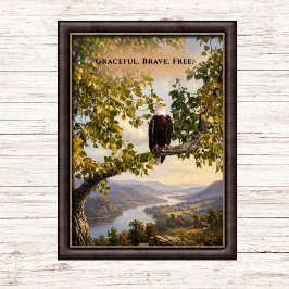 Gratis Modig Fri Amerikansk Örn USA Stolthet Poster
