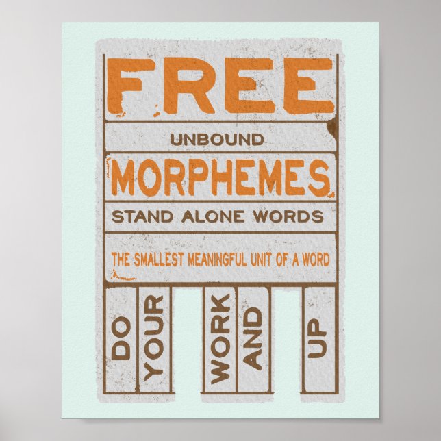 Gratis morphemes roligt strukturerade läs- och skr poster (Framsidan)