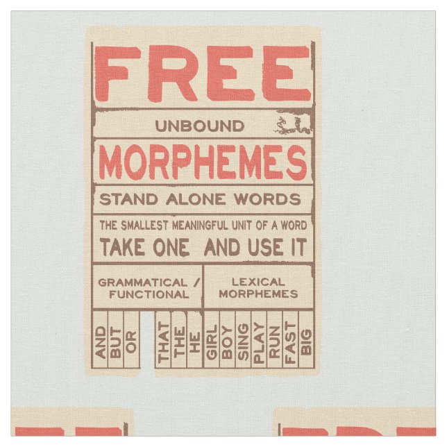 Gratis morphemes roligt strukturerade läs- och skr tyg (Närbild)