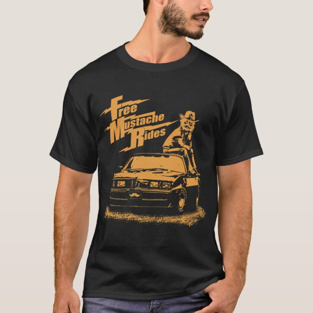 Gratis Mustasch Turer T Shirt (Framsida)