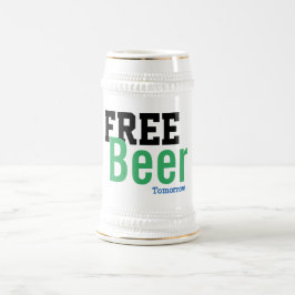 gratis öl i morgon lustig stein st patrick's day sejdel