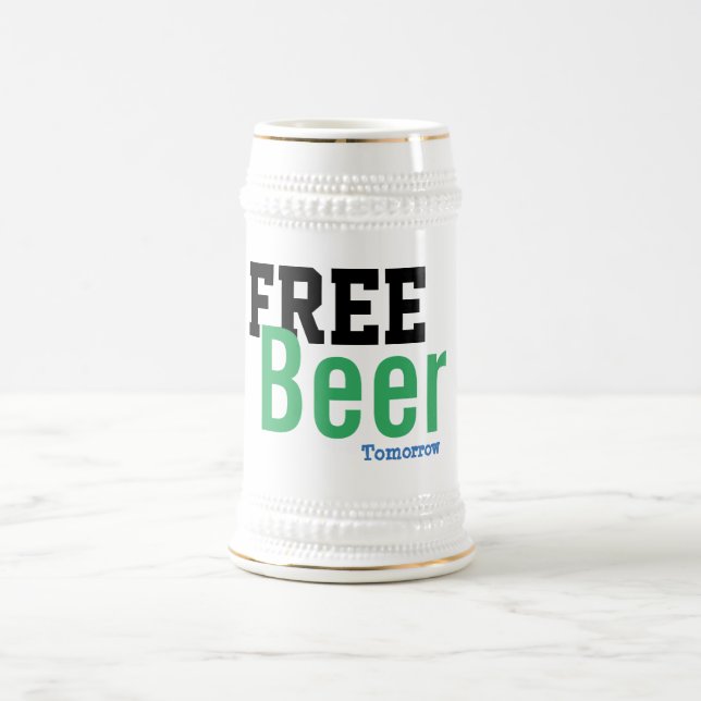 gratis öl i morgon lustig stein st patrick's day sejdel (Center)