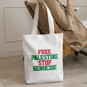 Gratis Palestina - stopp för folkmord Tygkasse