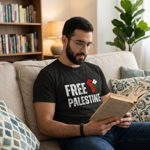 GRATIS PALESTINA svart t-shirt för män