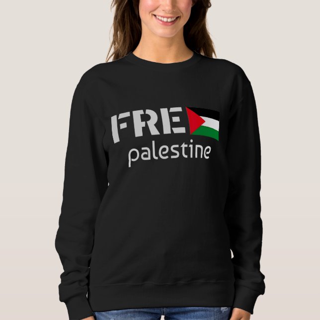 Gratis palestinsk offert med Flagga till stöd för  T Shirt (Framsida)