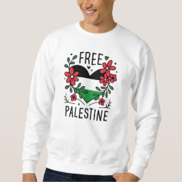 Gratis palestinska flagga lång ärmad tröja