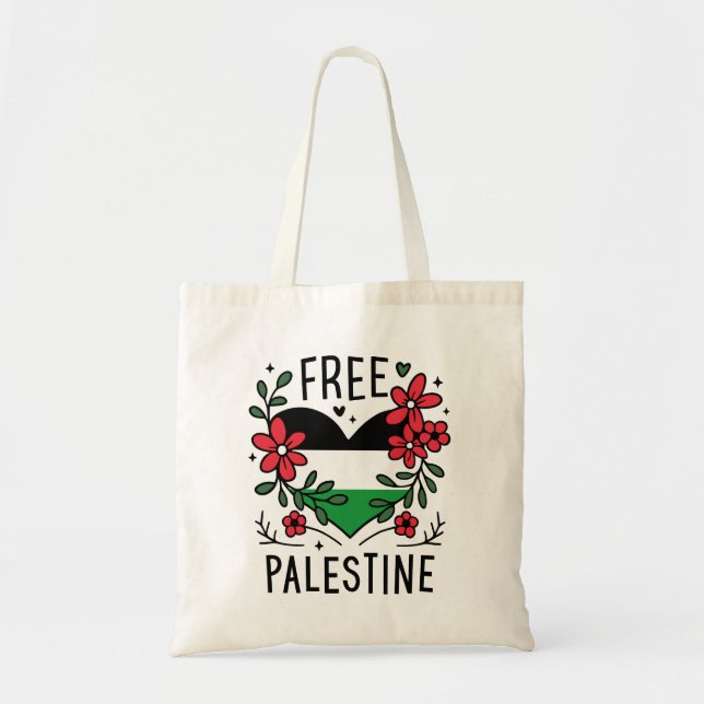 Gratis palestinska flagga tygkasse (Framsidan)