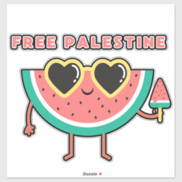 Gratis palestinska Watermelon Palestine söt färglö Klistermärken