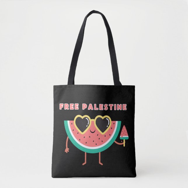 Gratis palestinska Watermelon Palestine söt färglö Tygkasse (Framsida)