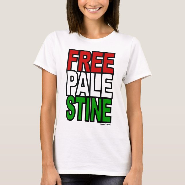 Gratis palestinskt block tee shirt (Framsida)