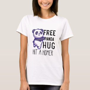 Gratis Panda Kramar Slår En Homer Panda Älskare Gå T Shirt