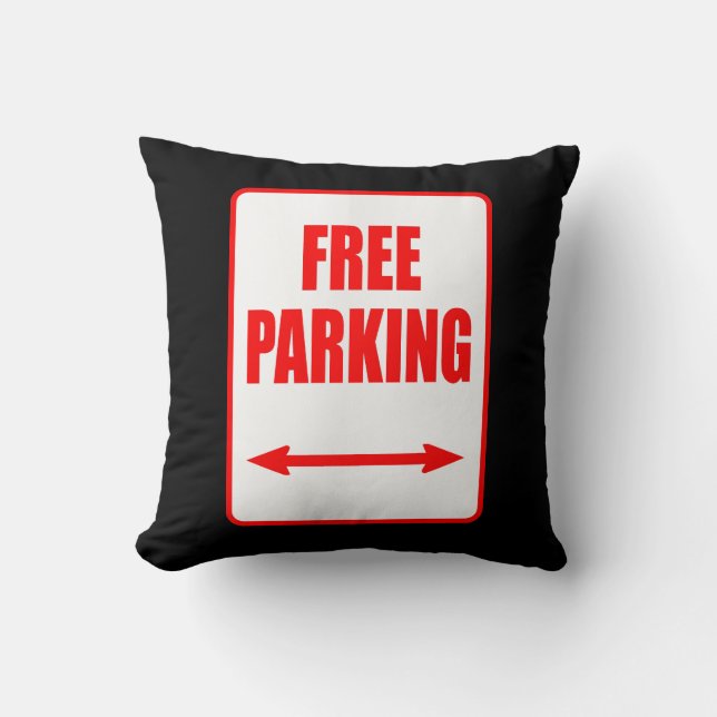 Gratis parkeringsskylt Premium soffkudde Kudde (Framsida)