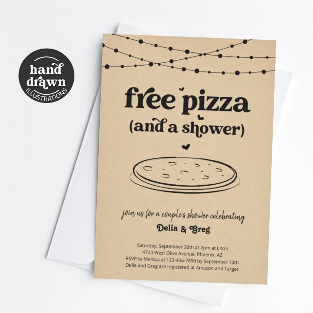 Gratis Pizza-lusens visning-inbjudan Inbjudningar (Skapare uppladdad)