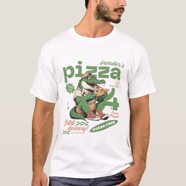 Gratis pizzaleverans t shirt (Framsida)
