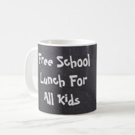 Gratis skollansering för alla barn kaffemugg