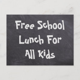 Gratis skollansering för alla barn vykort