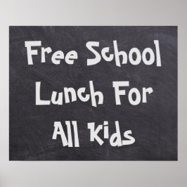 Gratis skolmat för alla barn poster