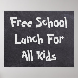 Gratis skolmat för alla barn poster
