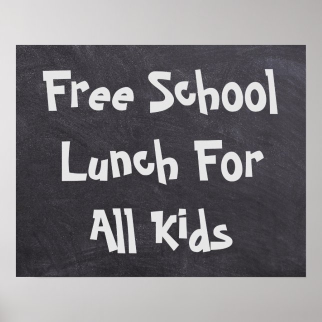 Gratis skolmat för alla barn poster (Framsidan)