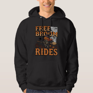 Gratis sopkvast Halloween-häxa skelettdesign_1 Hoodie
