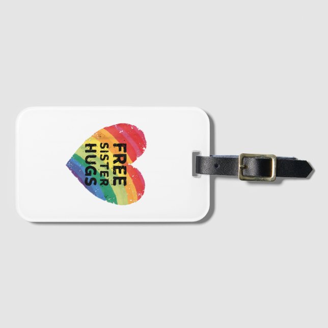 Gratis systeromfamningar HBTQ HBT Pride Month regn Bagagebricka (Framsida horisontal)