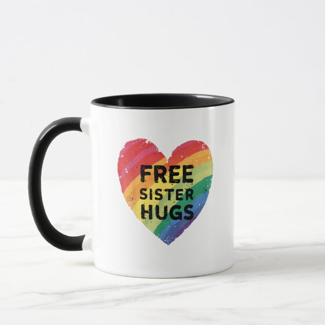 Gratis systeromfamningar HBTQ Pride Month regn Mugg (Vänster)
