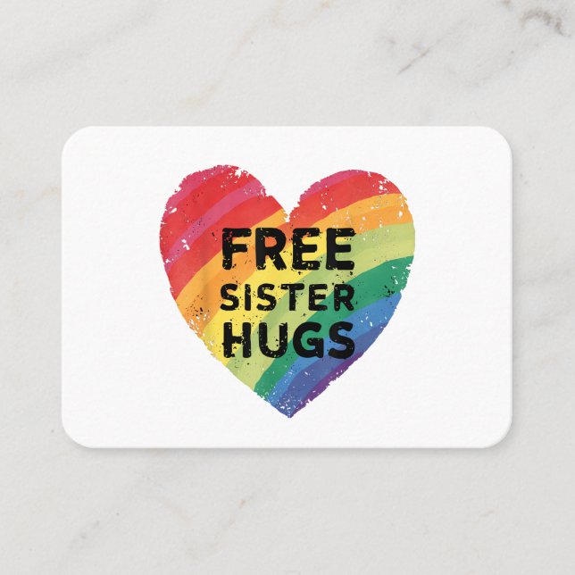 Gratis systeromfamningar HBTQ Pride Month regn Visitkort (Framsida)