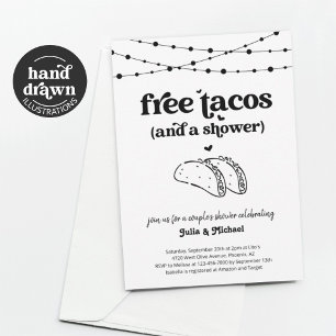 Gratis takos Funny Couples Shower-inbjudan Inbjudningar