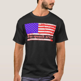 GRATIS TAL ARMY distalkt amerikansk flagga T Shirt