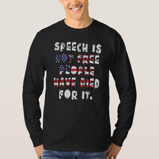 Gratis Tal första ändring T Shirt (Framsida)