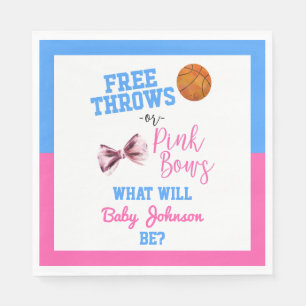 Gratis toner eller Rosa Bows Basketball Gender Rev Pappersservett