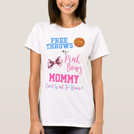 Gratis toner eller Rosa Bows Basketball Gender Rev T Shirt