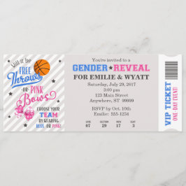 Gratis toner eller Rosa Bows Gender Reveal Biljett Inbjudningar