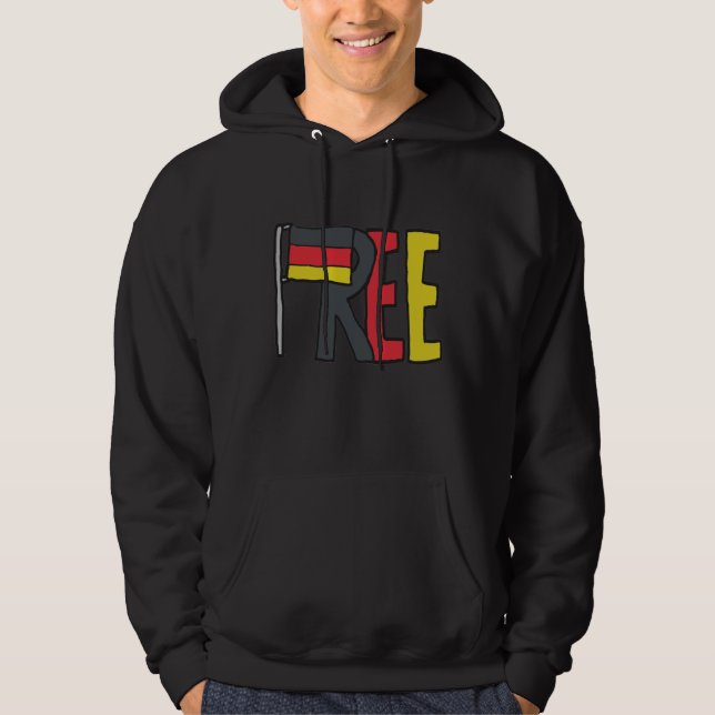 Gratis Tyskland avfart Hoodie (Framsida)