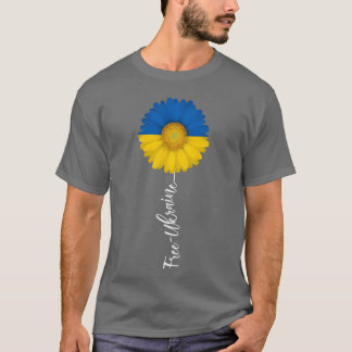 Gratis Ukraina Solros Stöd Ukraina Jag Står Wi T Shirt