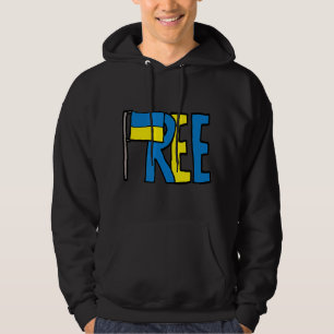 Gratis Ukraina Ukrainsk Flaggas Presentidéer För M Hoodie