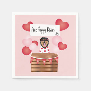 Gratis valpkram Valentinsdag hund Pappersservett