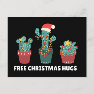 Gratis vykort för julnansar, ynka Cactus Plants